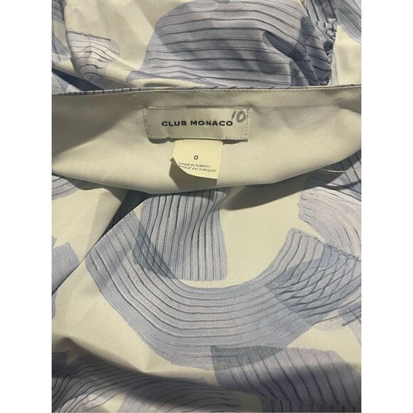 Club Monaco Ruched front dress blue print (0) - Picture 6 of 10